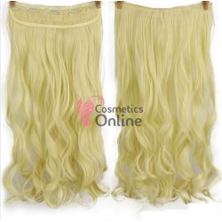 Extensie de par cu 5 Clips On delux dubla ondulata de 70 cm, Blond 187975HT613